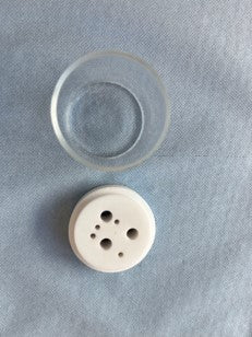 Three electrode testing cell with PTFE cap and glass body