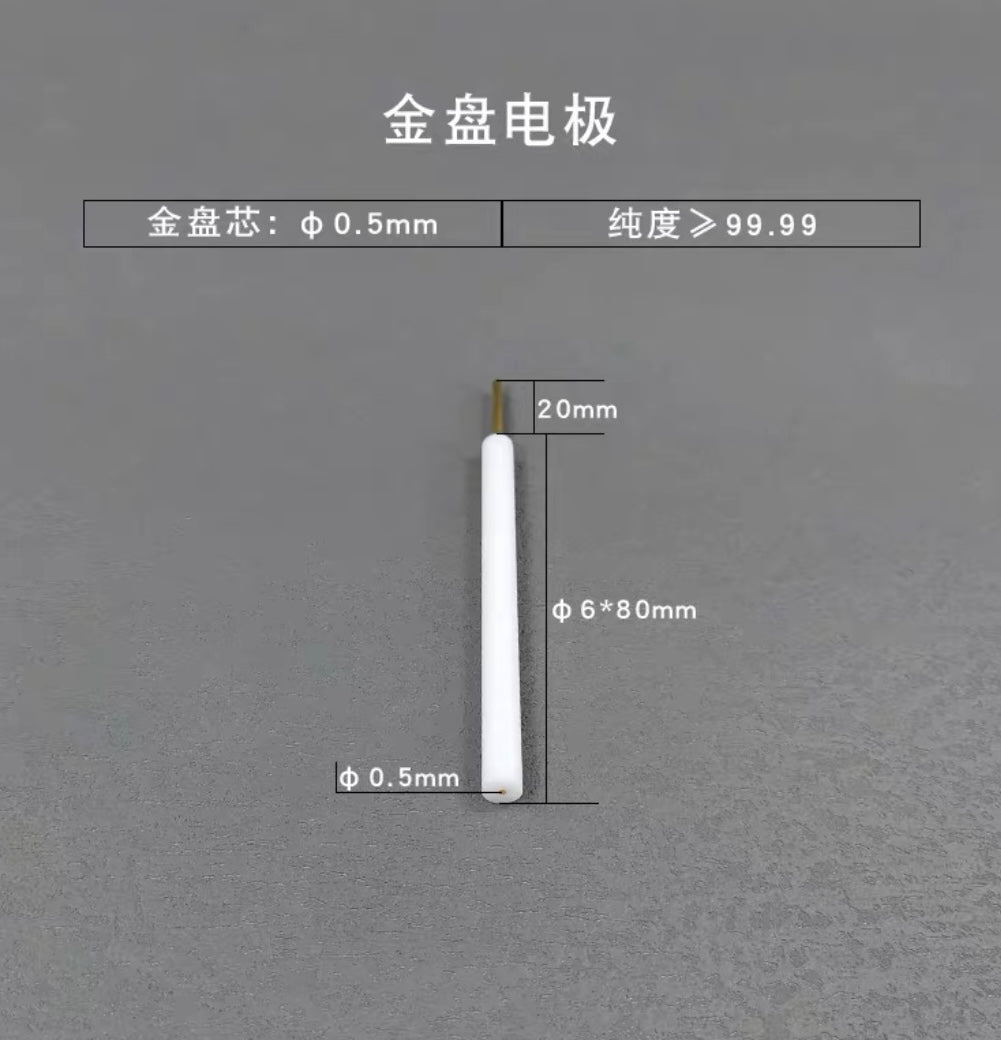 High-Purity Gold Disk Counter Electrode for Electrochemical Three-Electrode Experiments