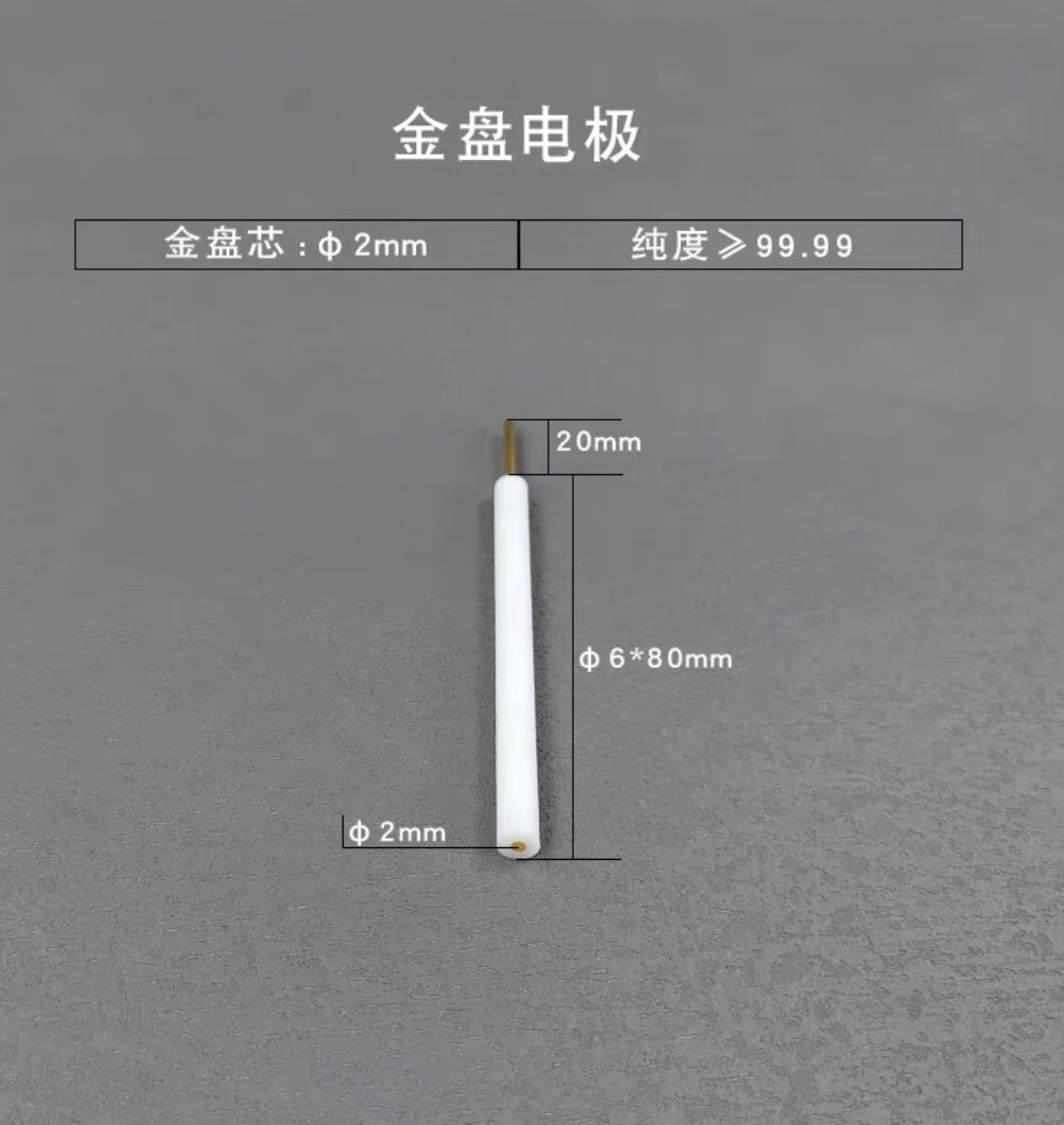 High-Purity Gold Disk Counter Electrode for Electrochemical Three-Electrode Experiments