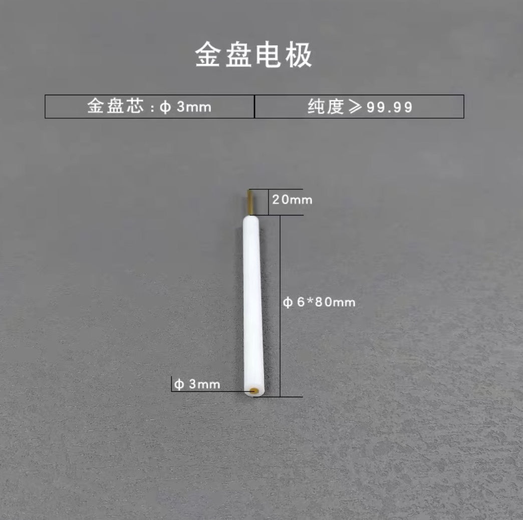 High-Purity Gold Disk Counter Electrode for Electrochemical Three-Electrode Experiments